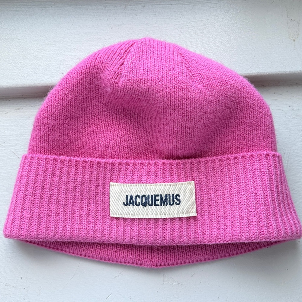 Jacquemus hot Pink beanie